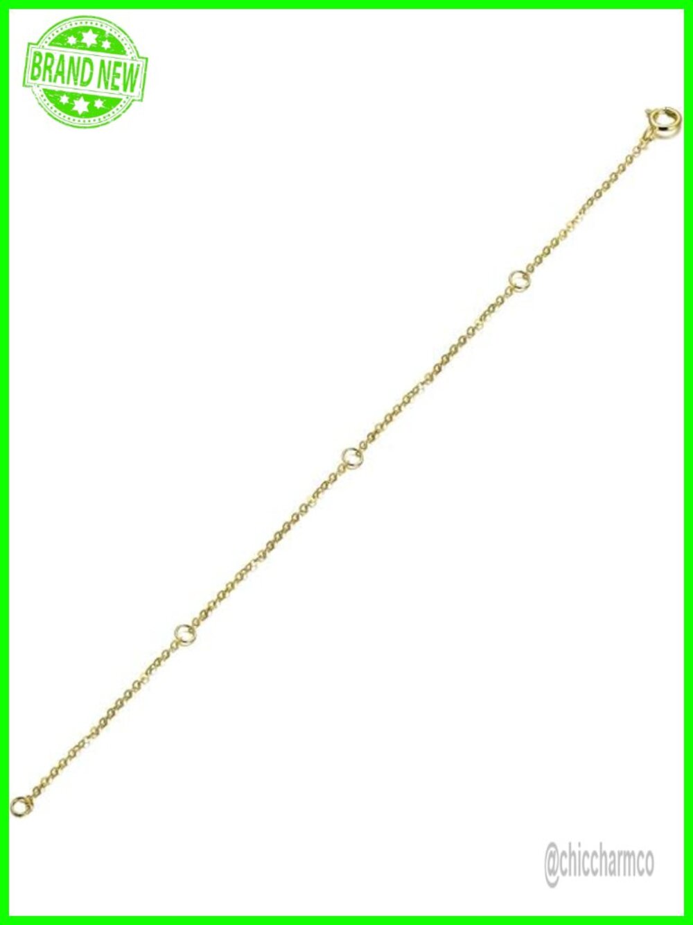 14k Gold Chain Extender Necklace Anklet Extension 2 inch